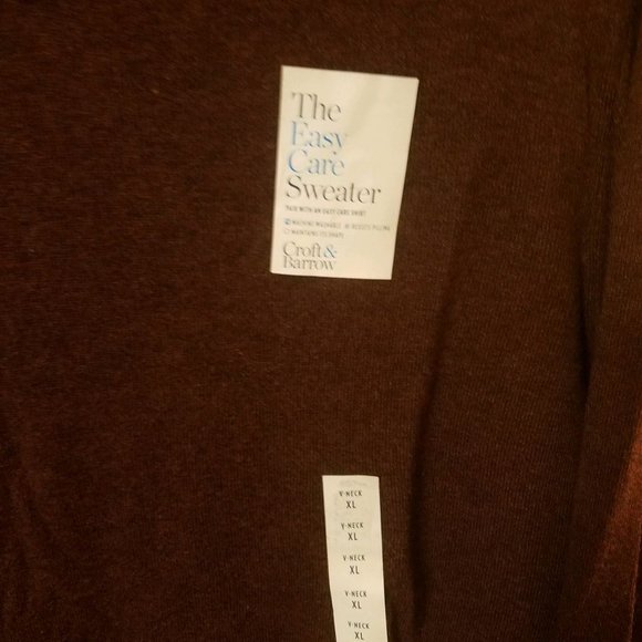Croft & Barrow Sweater XL V neck Easy Care NEW Fashion A4 - Picture 3 of 4